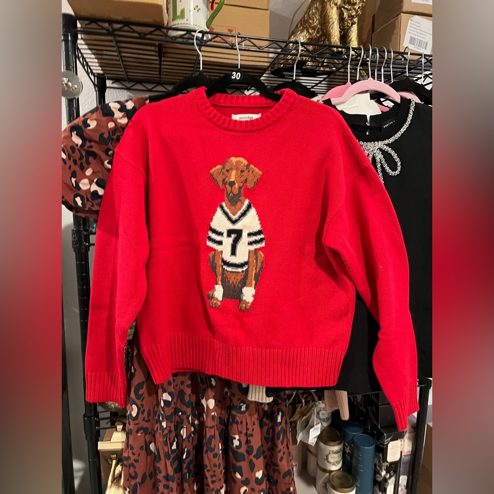 Anthropologie Porridge Jolene Pullover Sweater, SMALL RED NWT - Picture 5 of 6